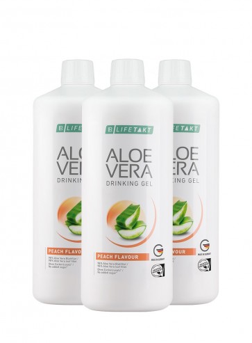 Aloe Vera Drinking Gel Peach 3er Pack